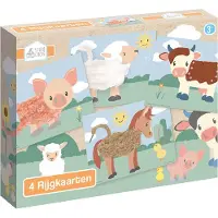 Bambolino toys Studio Circus rijgkaarten boerderij - educatief speelgoed - peuter, kleuter - cadeautip kind 2 jaar