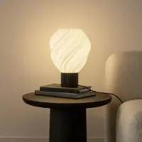LINDBY Tafellampe , Nuvia, Wit, Woonkamer, Kunststof, Modern