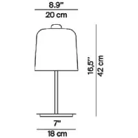 Luce Plan Design tafellamp Zile, wit / opaal, Woon-/ Eetkamer, Kunststof, Design, tafellamp