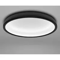 Stilnovo Plafondlamp , Reflexio, dimbare, Zwart, Gang / Hal, Metaal, Modern