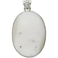 MOOYE ® - Collectie Zilveren Dendriet Opaal edelsteen ovaal XL hanger