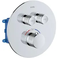 Kielle Oudee - Thermostatische inbouwkraan, met inbouwdeel, voor 2 functies, chroom 10602200