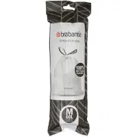 Brabantia 2x Perfectfit Vuilniszak Met Trekbandsluiting Code M 60 Liter 10 Zakken