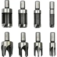 GereedschapXXL Boorset 8 dlg Proppenboor: 6-22mm, voor naadloze houten afwerkingen.