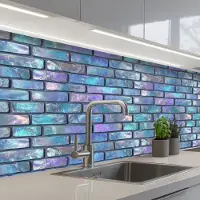 KitchenYeah Keuken achterwand 150x60 cm - Spatscherm zelfklevend Muur - Iriserende - Kleuren - Muurbeschermer - Spatwand fornuis