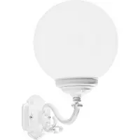 LCD Wandlamp buiten 1130, wit / opaal, Aluminium, Antiek, Wandlamp buiten