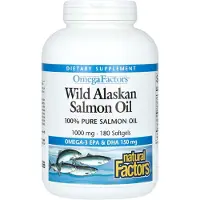 Natural Factors - Wilde Alaska Zalmolie 1000 mg, 180 softgels