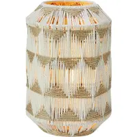 Markslöjd Tafellamp Ano, crème / amber, Woon-/ Eetkamer, Textiel / Stof / Zijde, Tafellamp