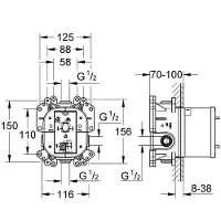 GROHE Rapido E Inbouwkraan - Eéngreeps - Universeel