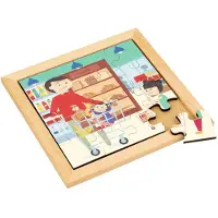 Educo Peuter puzzel 16 stukjes - in de supermarkt - - Educatief speelgoed