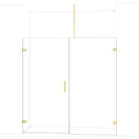 Maxaro Diamond Douchedeur | 195 cm Lichtgoud Helder glas Draaideur