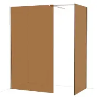 Maxaro Diamond Inloopdouche | 120x90 cm Rvs Bronsglas 2 vaste wanden