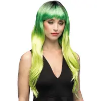 Boland - Pruik Mystic Groen - Golvend - Lang - Vrouwen - Fee - Fantasy - Cosplay - Carnaval - Themafeest