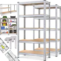 Monzana Stellingkast met 5 Planken Set van 2 175x75x30cm 350kg