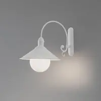 Argon Wandlamp buiten Enduro, dimbaar, wit / opaal, metaal, Wandlamp buiten