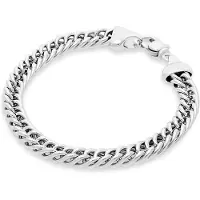 Glow 104.2388.20 Dames Armband - Schakelarmband - Sieraad - Zilver - 925 Zilver - 7 mm breed - 20 mm lang