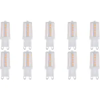 SPL G9 LED Lamp 3W Dimbaar - Warm Wit - 260lm - LED Buislamp T17 - Mat - 10 Stuks - 2700K - 230 Volt