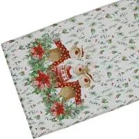 Unique living Kerst Tafelloper Filip Kerstdieren 45x150cm
