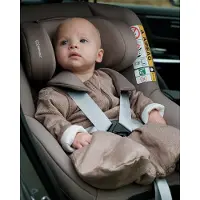 Lodger Hopper - Slaapzak baby met Afritsbare Mouwen - Bruin - 98cm - 2.4 TOG - Autostoel - Winterslaapzak