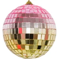 House Vitamin Christmas decoration christmas hanger discoball foam pink/gold -