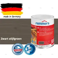 Remmers HK-Lazuur 3in1 Zwart olijfgroen 0,75L – Premium Houtbeschermingsbeits voor Buiten – Oplosmiddelhoudend – UV- & Vochtwerend – Impregneer, Grondlaag & Beits in Eén
