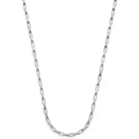 Frank 1967 7FN-0079 – Ketting Heren – Schakelketting – Zilverkleurig Roestvrij Staal – 5 x 2,5 mm – 55 cm – Cadeau voor Mannen