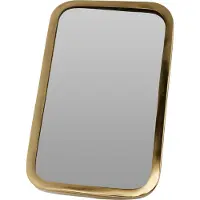 Home & Styling spiegel - rechthoek - goud - moderne look - wandspiegel - 15 x 25 cm