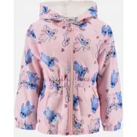 Disney Lilo & Stitch Jas - Fleece Gevoerde Regenjas - STITCH - Roze - Maat 98 (3 Jaar)