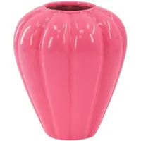 Housevitamin Swirl Vaas – Keramiek – Fluor Roze – 21,5 cm – Speels Design