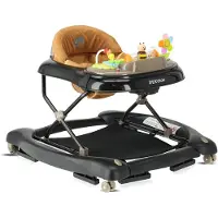 Deryan 4-in-1 Loopstoel - Met speelset - Inklapbaar - Zwart/Nougat