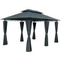 Casaria Paviljoen Topaz Antraciet 3x4m UV-bescherming 50+