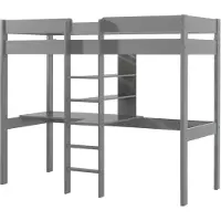 Vipack Pino mezzanine bed zonder zetelbed 90 x 200 cm grijs