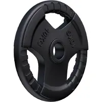 Gorilla Sports Olympische halterschijf 10 kg Gripper Gietijzer Rubber Coating - 50/51 mm