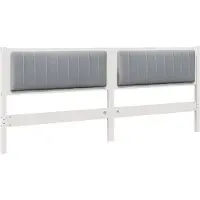 vidaXL - Gestoffeerd - hoofdbord - Wit - 200 - cm - Massief - grenenhout