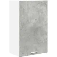 vidaXL Hangkast Beton Grijs en Wit 50 x 31 x 80 cm Bewerkt hout
