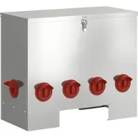 vidaXL Kippenvoerbak zilver 60,5 x 29 x 51 cm 25 kg