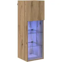 vidaXL Wand gemonteerd TV Kast 30,5 x 30 x 90 cm Artisan Eiken