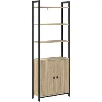 vidaXL Boekenkast 6-laags 60 x 24 x 161 cm Bewerkt hout Sonoma Eik