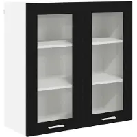 vidaXL Hangkast Zwart Eiken 80 x 31 x 80 cm Bewerkt hout