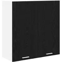 vidaXL Hangkast Zwart Eiken 80 x 31 x 80 cm Bewerkt hout