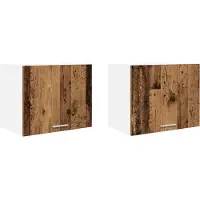 vidaXL Hangkast 2 st Oud Hout en Wit Bewerkt hout