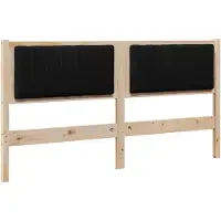 vidaXL Gestoffeerd hoofdbord Bruin 160 cm Massief grenenhout