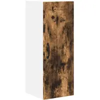 vidaXL Wandkast PORTO Rook Eiken 30 x 31 x 80 cm Bewerkt hout