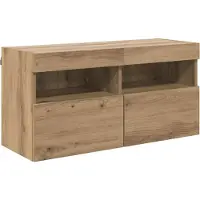 vidaXL TV Wandkast 80 x 30 x 40 cm Artisan Eiken Bewerkt hout