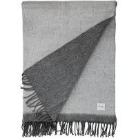 ERNST plaid met franjes 130x170 cm Donkergrijs-wit