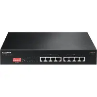 Edimax GS-1008P V2 Gigabit Ethernet Switch met 8 poorten - 8x Power over Ethernet (PoE+) - max. 130W / zwart