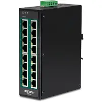 Trendnet 21.22.1441 TI-PG160 Industrial Ethernet Switch 10 / 100 / 1000 MBit/s PoE-functie