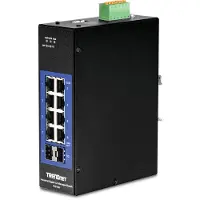 Trendnet TI-G102i DIN-Rail Switch 10-poorts Industriële Gigabit L2
