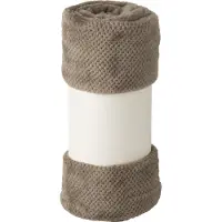 J-Line Plaid Snuggle Taupe 130 X 170 Cm
