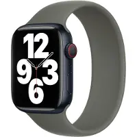 Apple Siliconen solobandje voor de Watch | 44/45/46/49 mm - Maat 1 - Olive
